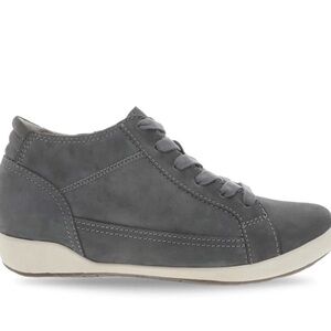 Dansko Onyx Slate Nubuck Leather Side Zip Minimalist Casual Sneaker Bootie EU 40